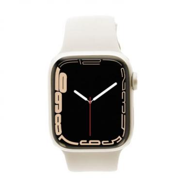Apple Watch Series 7 GPS 45mm Aluminium lumière stellaire Bracelet Sport lumière stellaire - comme neuf